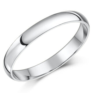 3mm Platinum Heavy D Wedding Ring