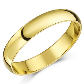 4mm 9ct Yellow Gold Extra Heavy D Wedding Ring