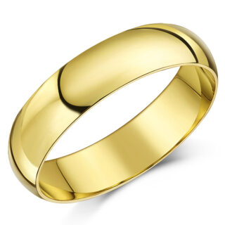 5mm 9ct Yellow Gold Extra Heavy D Wedding Ring