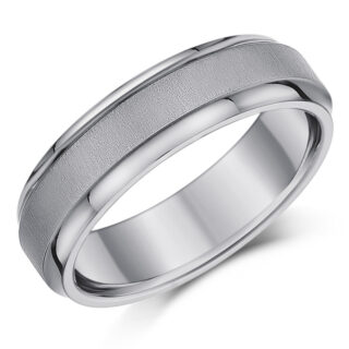 Titanium Brushed Center 6mm Ring