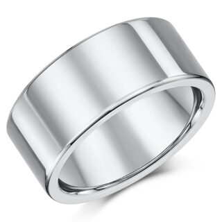 10mm Titanium Flat Court Wedding Ring