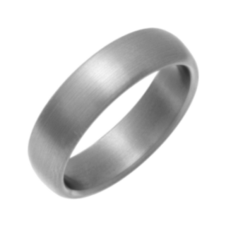 Titanium Court Matt 6mm Ring